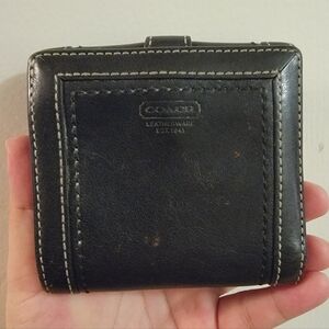 Coach Black Leather Bi-Fold Wallet